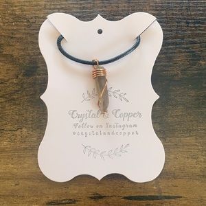 Smokey Quartz & Copper Spiral Necklace 🖤HOST PICK🖤